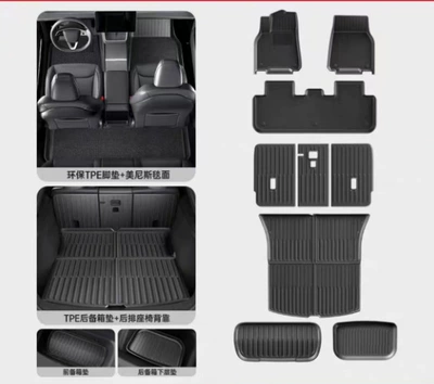 Ayaqaltılar (Kovriklər) – for Tesla's New Version Model/Y - thickened-model-renewed-model-3-infant-grade-environmentally-friendly-tpe-double-layer-foot-pads-front-and-rear-trunk-backrest-pad