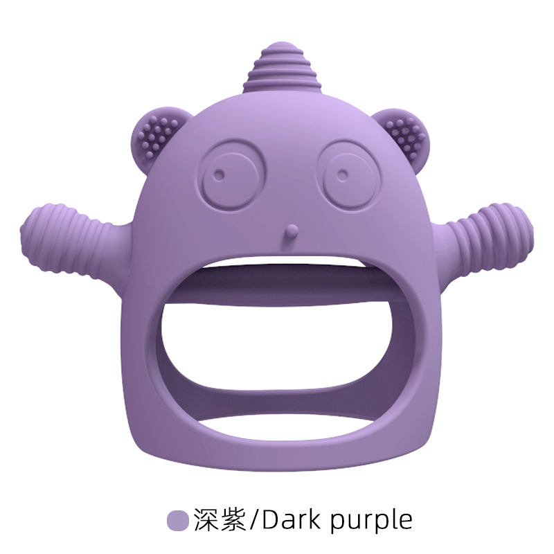 Mortero de silicona para bebé unicornio, palo molar para bebé, protector de manos, artefacto anti-comer, juguete calmante, morder y morder