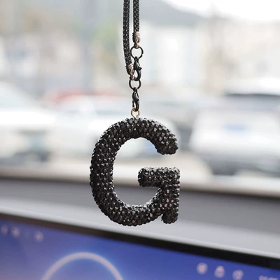 clay car interior accessories — Car hanging - g-black-letter-car-pendant
