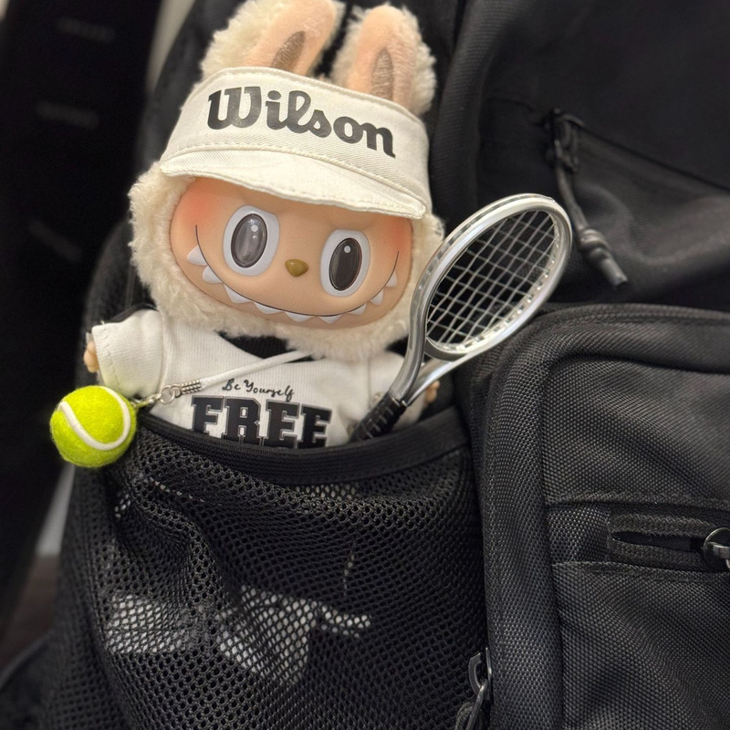 （网球套装）LABUBU17厘米娃衣三代玩偶通用Wilson网球运动风套装|undefined
