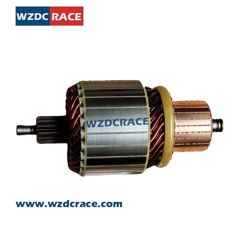 Fabricante especializado en la producción de todo tipo de motor rotor de arranque de armadura 12V L: 120 OD: φ 53.7 13T