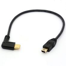 USB3.1 Type-C弯头转Mini USB OTG数据线用于手机接相机数据充电