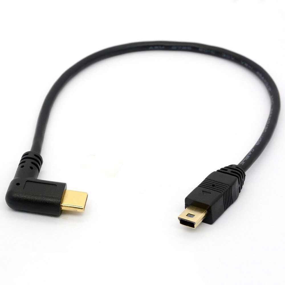 USB3.1 Type-C弯头转Mini USB OTG数据线用于手机接相机数据充电
