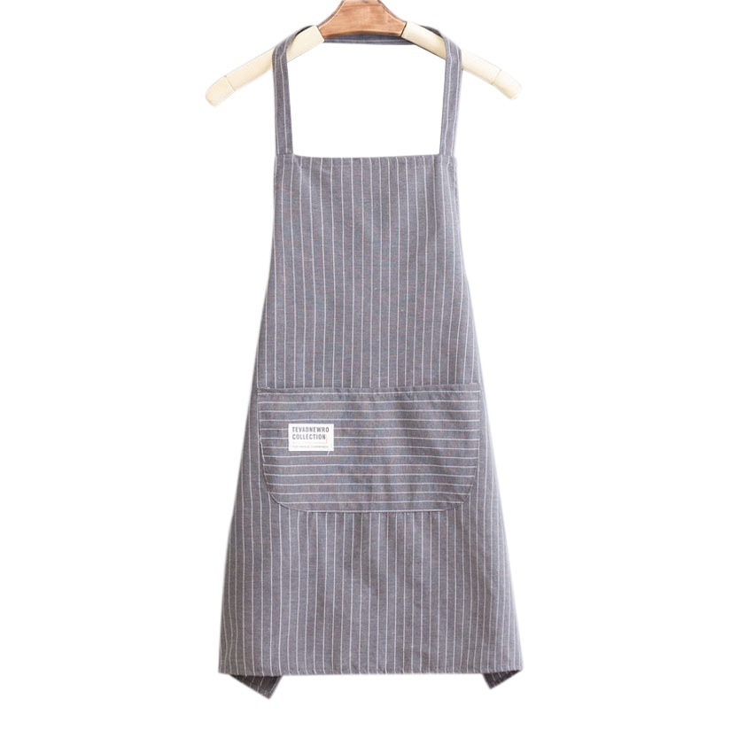 A prueba de aceite lindo moda adulto mono con logo al por mayor delantal sin mangas cocina de las mujeres del hogar poliéster algodón trabajo