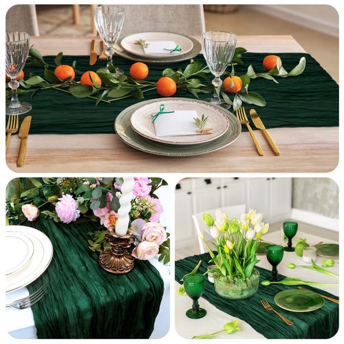 Cross-border Balinese wrinkled fabric table flag Bohemian style macrame tablecloth wedding party decoration pleated textile napkins