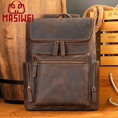 Masiwei新型メンズカジュアルリュックサックストリートファッショントレンド大容量バッグ軽量ビジネスリュックサック