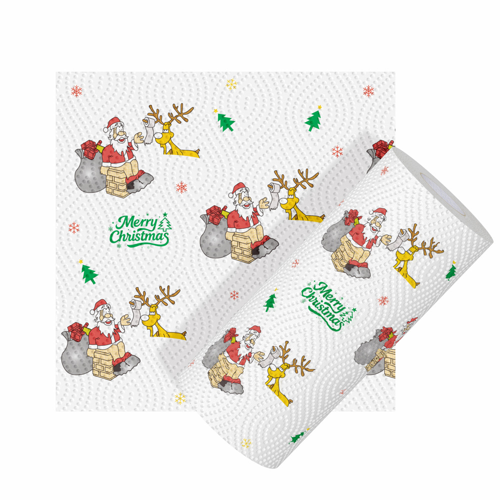 Papel de cocina para chimenea de Navidad