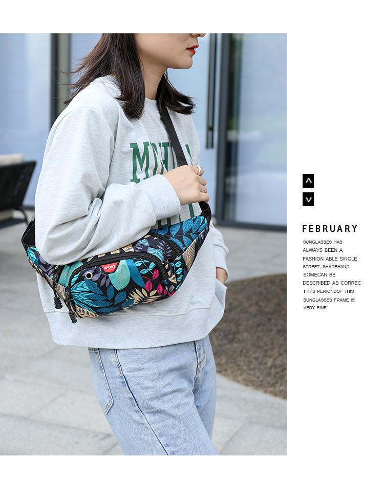 Creative, versatile, fashionable landscape pictures, women's running, cycling, crossbody and close-fitting waist bags, cross-border wholesale and distribution undefined