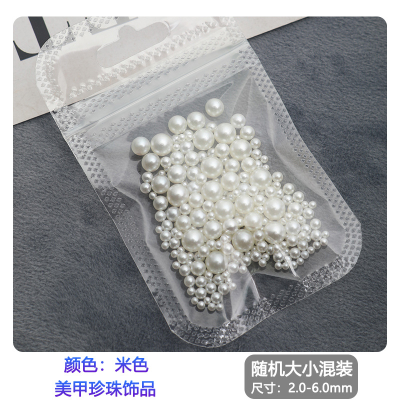 CR(75) beige redondo tamaño perla mezclado