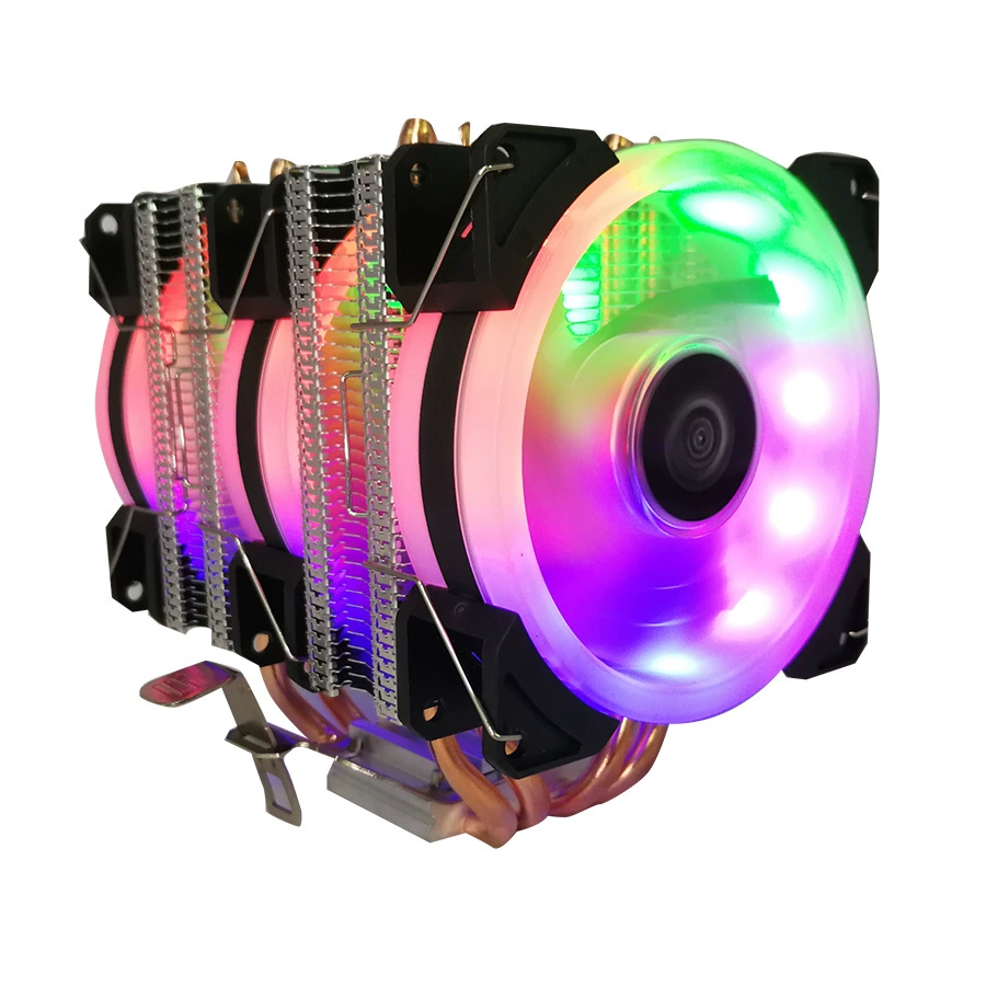 Радиатор CPU с 4 тепловыми трубками, двойная башня, двойной вентилятор, чистая медь, 9 см RGB вентилятор, поддержка платформы AMD
