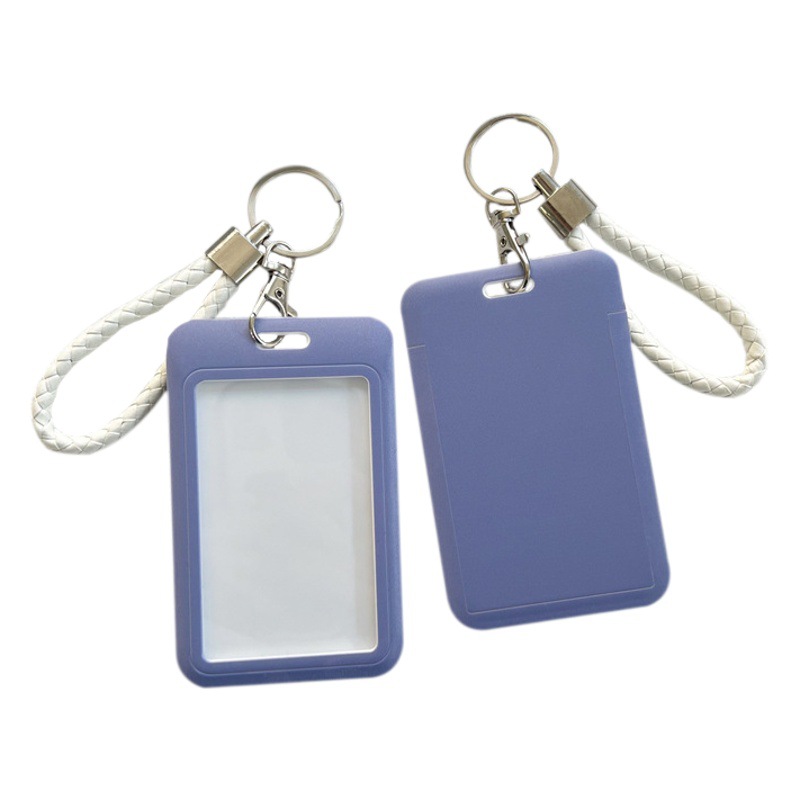 Estilo macaron color sólido tarjeta de autobús cubierta protectora estudiante comida tarjeta campus tarjeta de control de acceso certificado puerta tarjeta cubierta clave