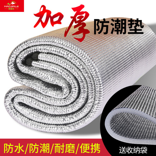 Outdoor camping picnic mat waterproof tent camping beach lawn nap grass mat aluminum foil thick moisture-proof pad