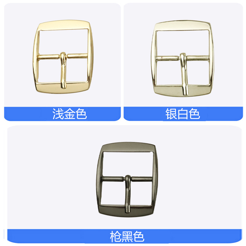 Accesorios de hardware de equipaje pin hebilla 31mm cuadrado de fundición a presión hebilla de PIN japonés aleación de zinc zapatos y sombreros cinturón hebilla de cinturón