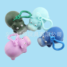 TPR软胶玩具批发新奇特河马挤压捏捏钥匙扣学生发泄减压玩具
