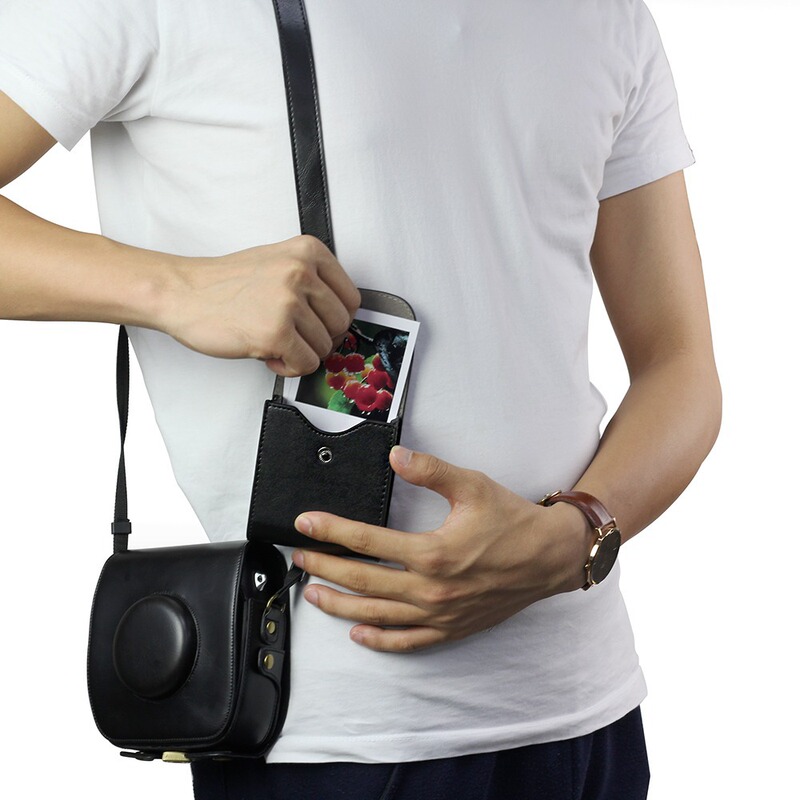 Transparent leather case for camera bag