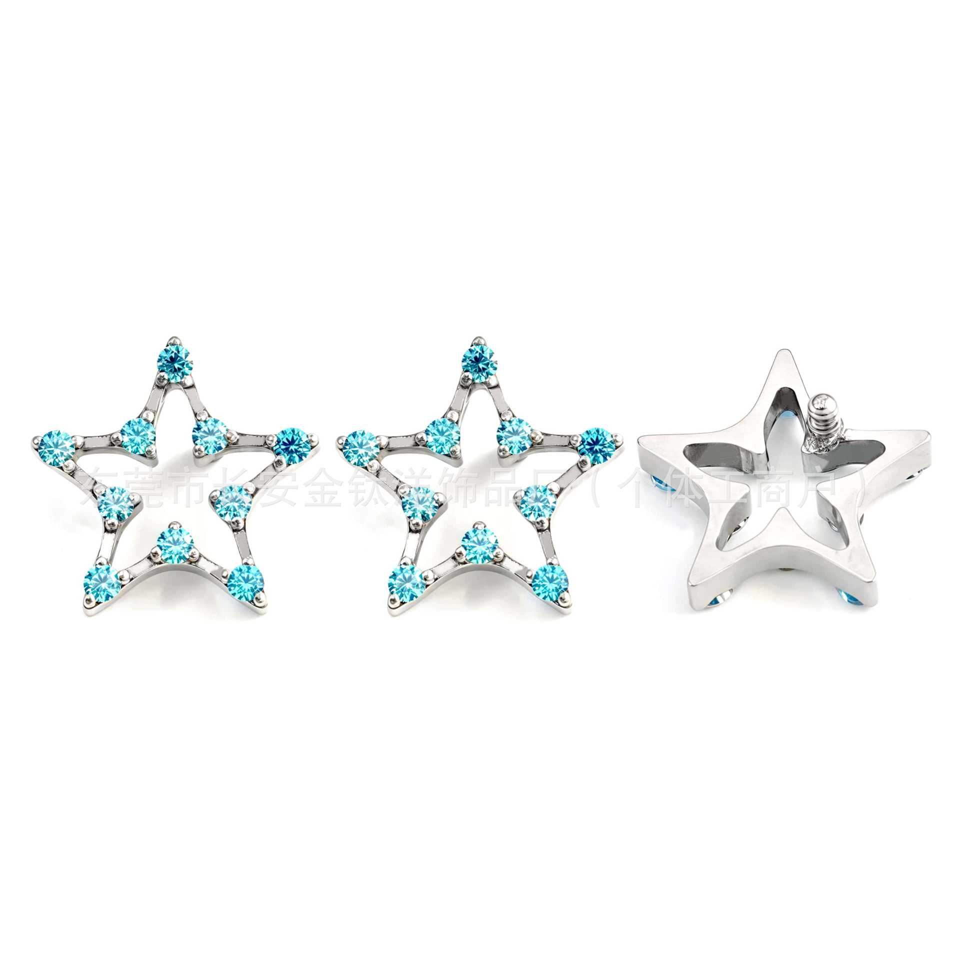 Pointed titanium steel lip stud product view