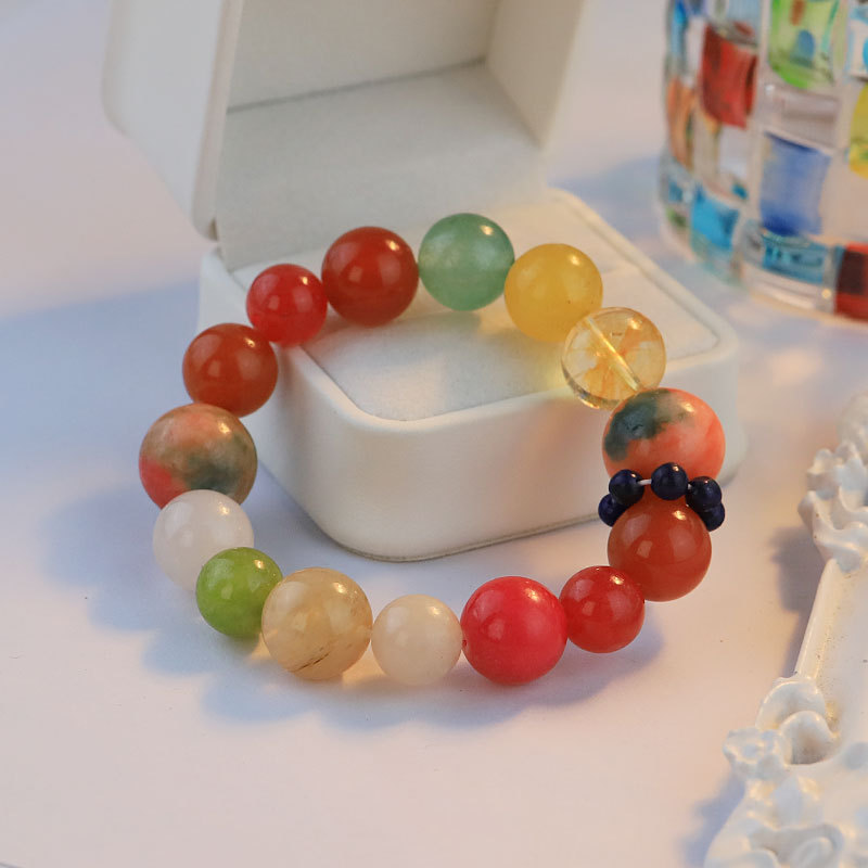 Cristal de color Brasil Duobo color pulsera de cristal de cabello de moda femenina Fukuoka un anillo pulsera para regalar a amigos