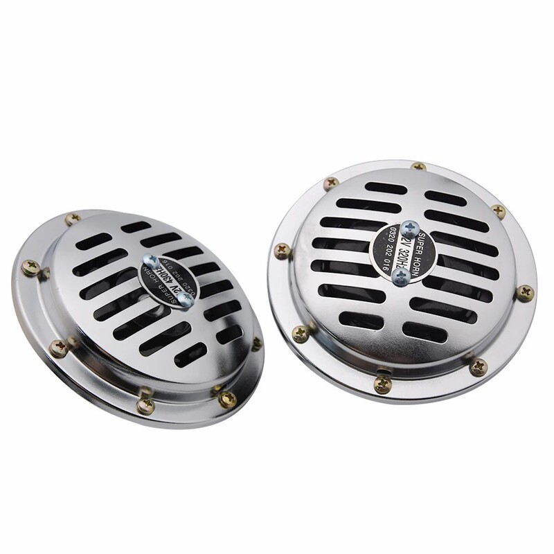 in stock and fast delivery car horn 12V electroplated basin horn high-power high-bass car horn with cover