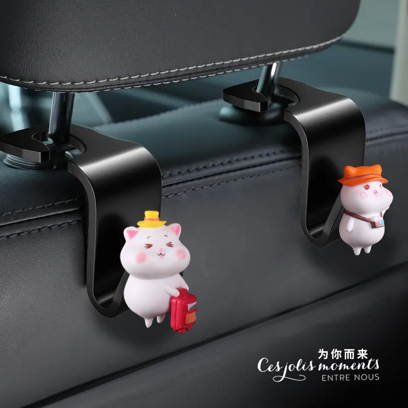 Gancho de coche de anime tridimensional de dibujos animados gancho de coche gancho de asiento multifuncional asiento lindo de dibujos animados para niñas