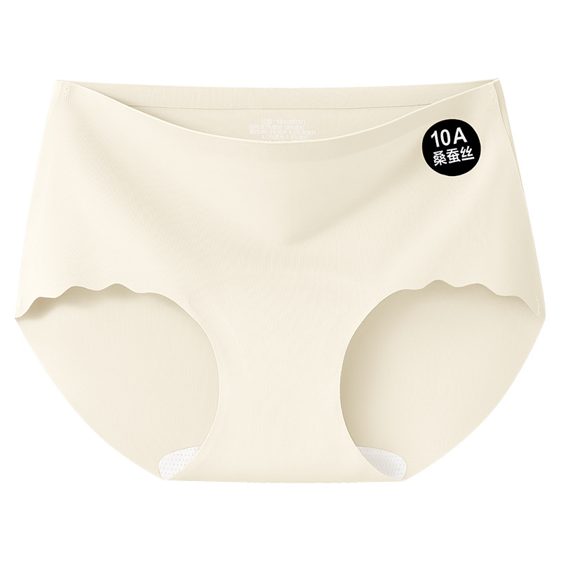 Ropa interior de piel de leche de seda de hielo que no deja marcas, ropa interior de mujer no enrollada, yoga sin caderas