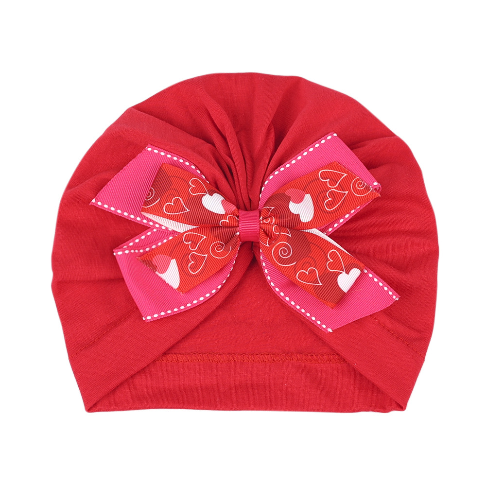 Children Unisex Cute Bow Knot Printing Baby Hat display picture 9