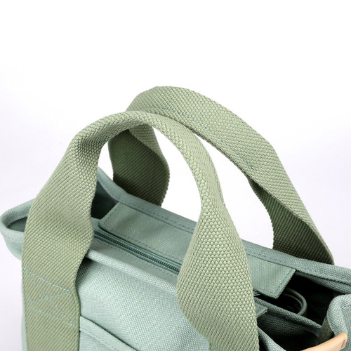Small bag with zipper, Japanese mille-layer bag, niche lady shoulder bag, portable thickened canvas mobile phone bucket tote bag