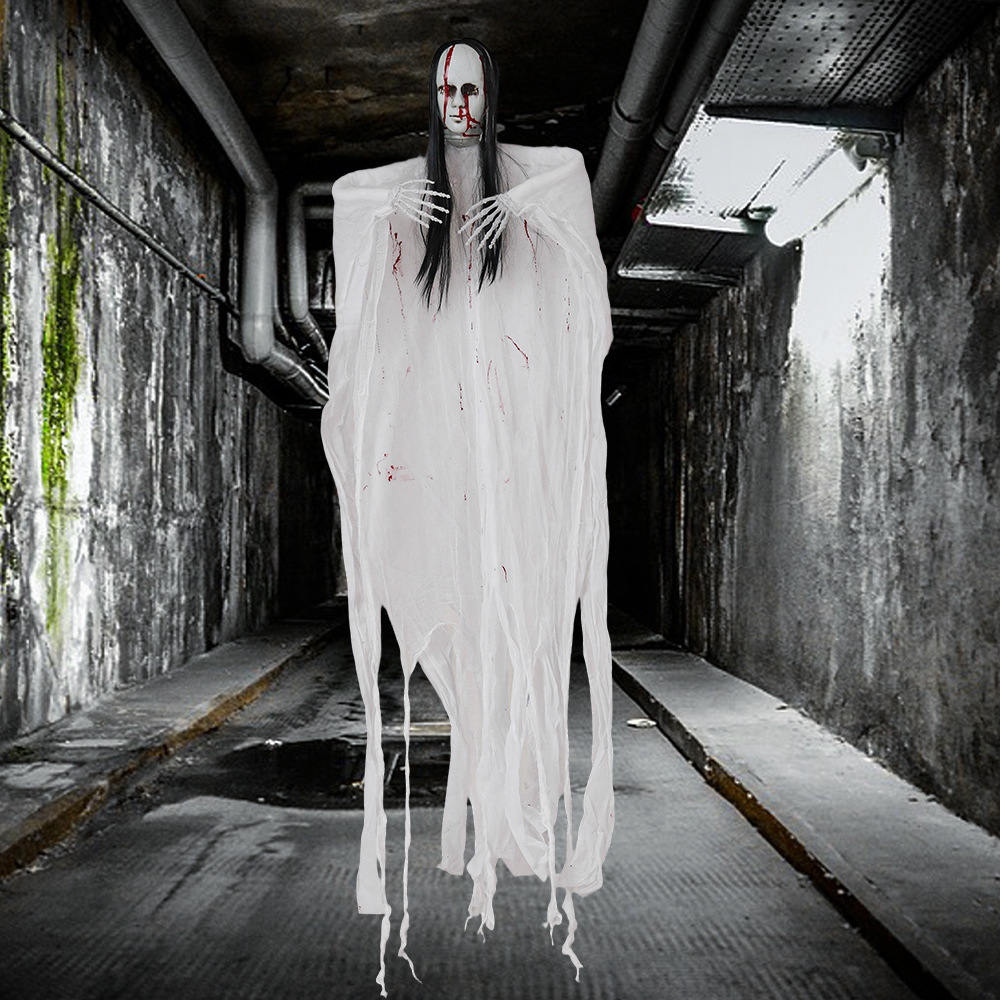 Decoraciones de Halloween, cara de sangre, esqueleto, habitación fantasma colgante, casa embrujada, decoración de la fiesta, decoración de la atmósfera, accesorios, horror sangriento