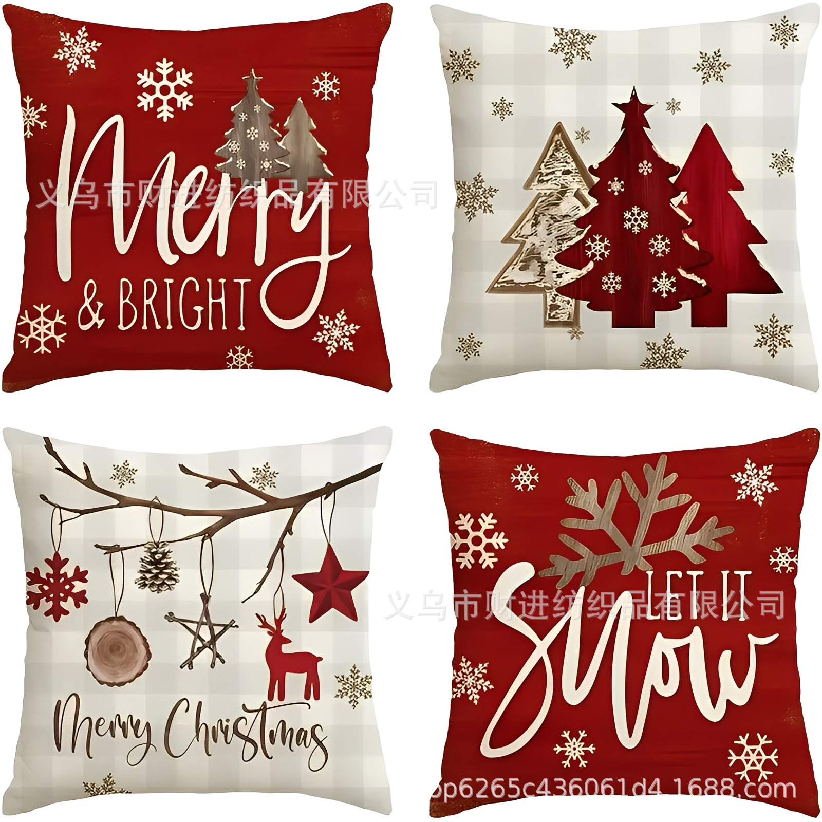 Transfronterizo Temu nueva combinación de Navidad abrazo funda de almohada Amazon casa sofá decoración cojín funda de almohada al por mayor image 17