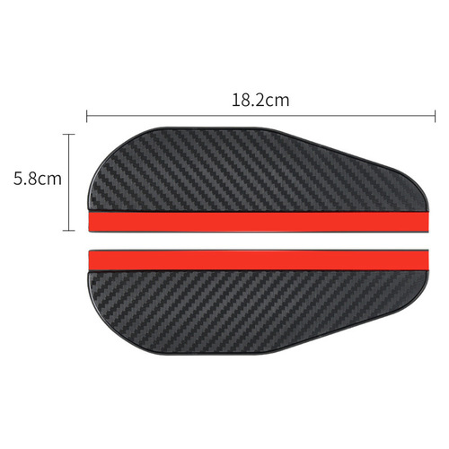 Carbon fiber rain visor for car rearview mirror, thickened carbon fiber texture rearview mirror sun and rain shield