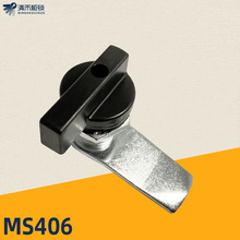 MS406黑色塑料转舌锁 工业机械配电箱柜锁无钥匙把手圆柱转舌锁