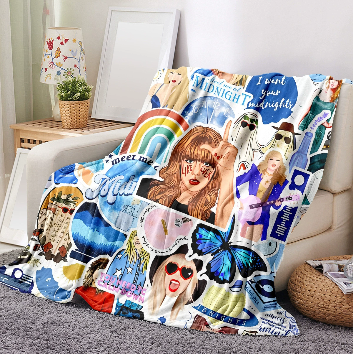 Плащ Фляэль Вигталь Печатной Банный покрывала певец TAYLOR SWIFT Taylorus Velft Calling Classes Pediament Beds Cover