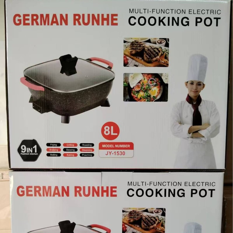 electric cooking pot 8L多功能电热锅境铝合金家用电火锅|undefined