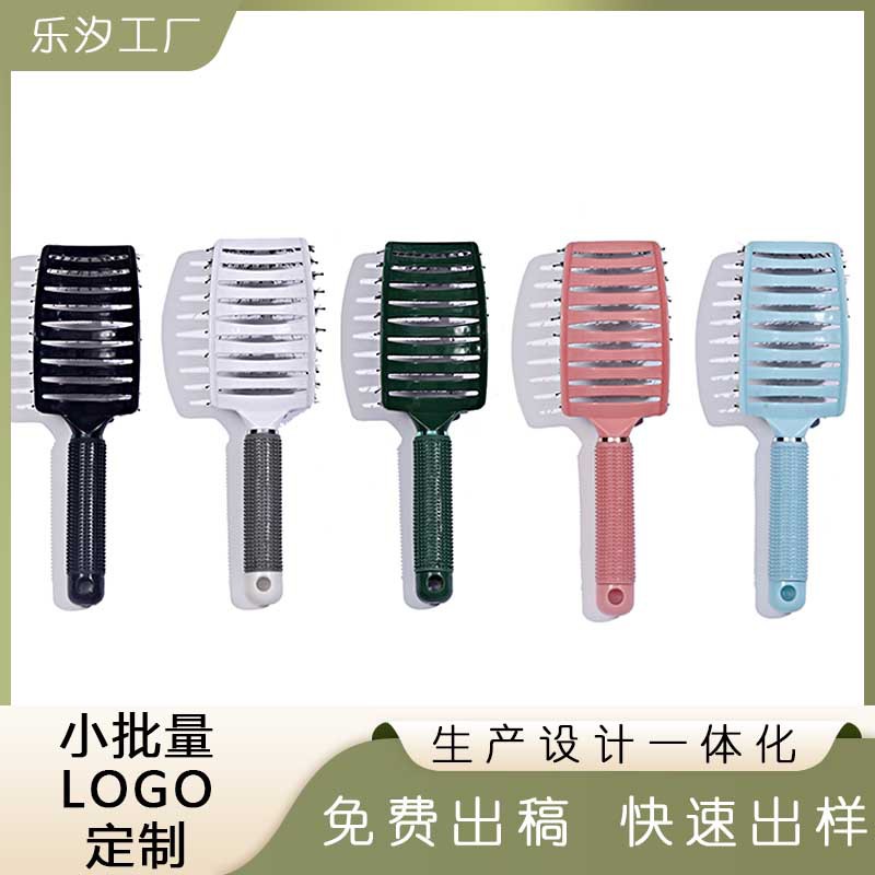 Nuevo peine multifuncional de cerdas de cerdo con costilla hueca, peine profesional para masaje del cabello rizado, peine para hombres y mujeres, peine para trasplante de cabello al por mayor