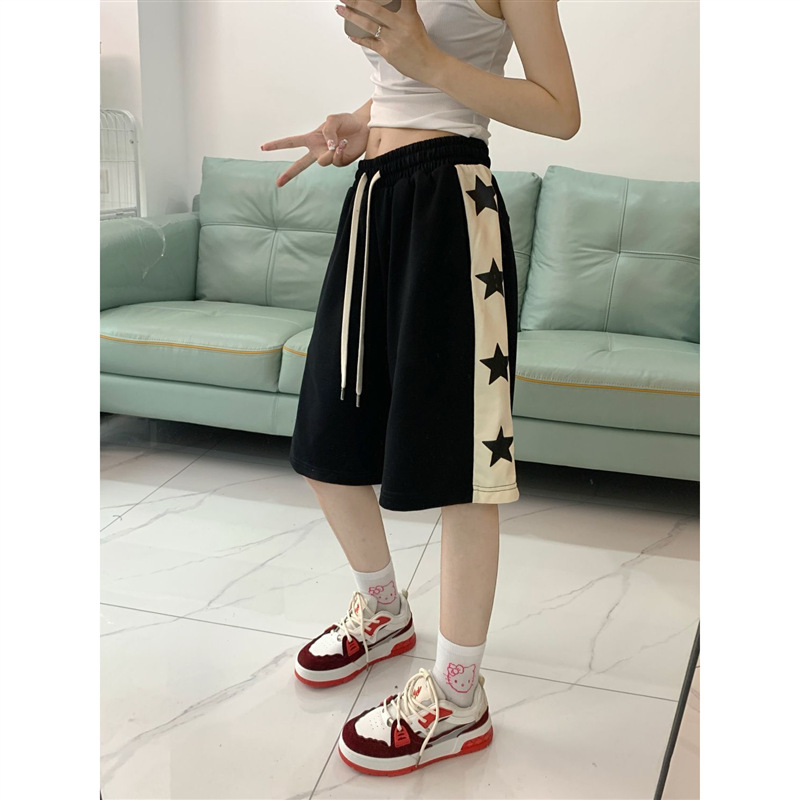 American retro casual shorts women's summer 2024 New Star loose all-Match sports shorts student ins