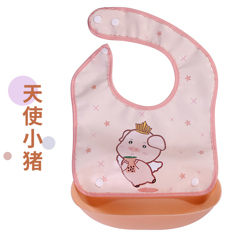 Babero de Alimentación Desmontable para Bebé de Silicona Impermeable