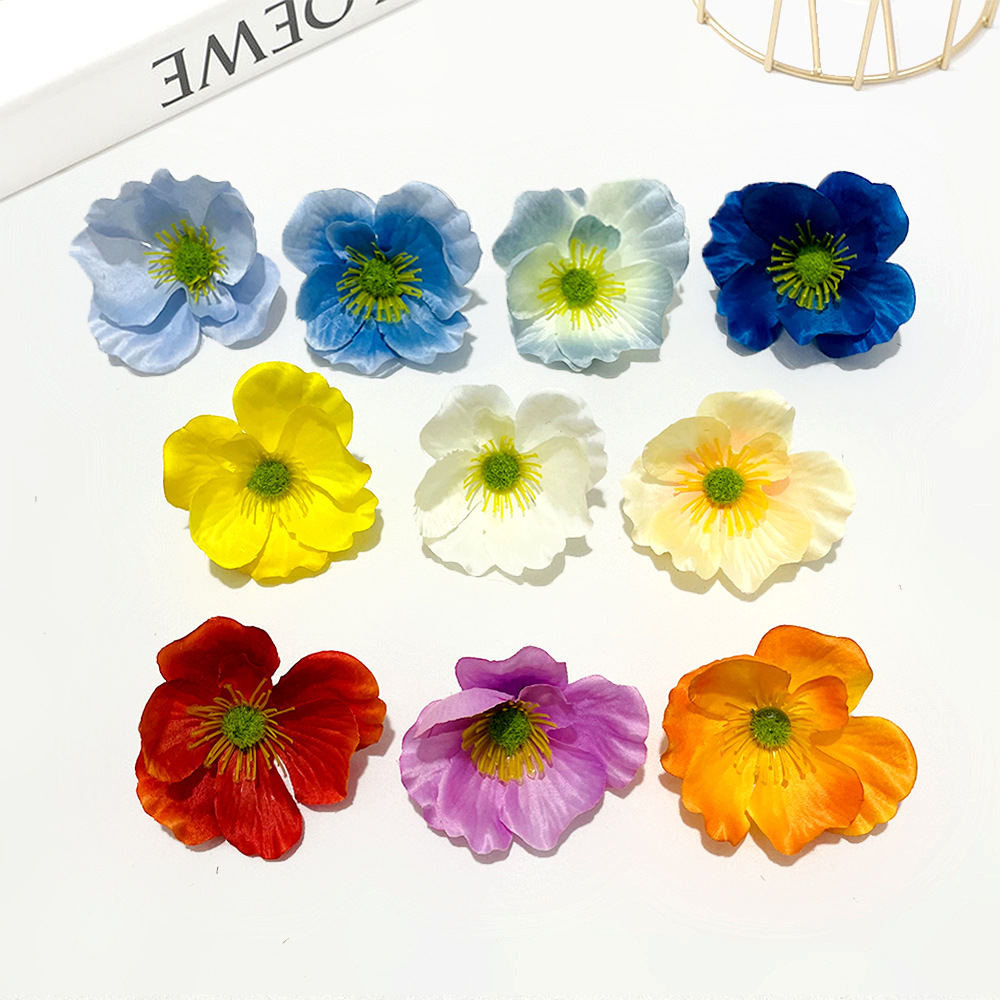 Simulated Poppy Flower ins Style Flower Arrangement Poppy Fake Flower Wedding Road Guide Home Decoration Hairpin Flower diy Accessories
