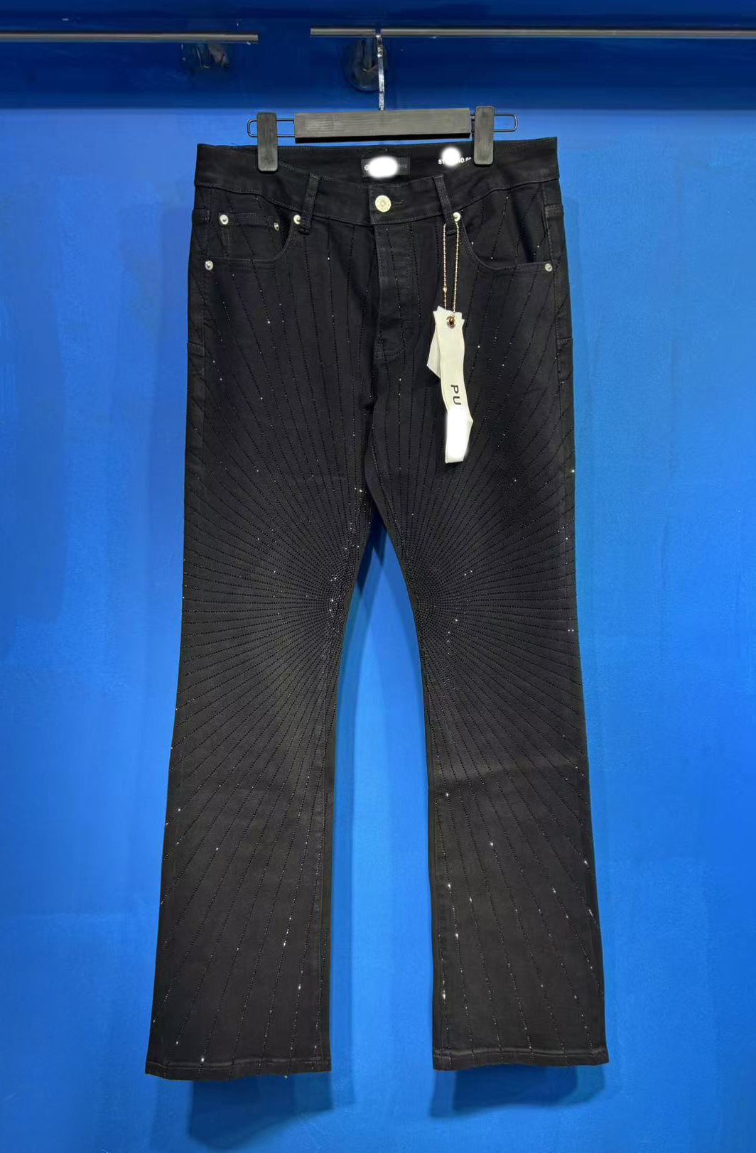 Marca de moda transfronteriza JB purple verano rectas vaqueros lavados de agua para hacer viejos agujeros vaqueros de hombre pantalones cortos de caño purple