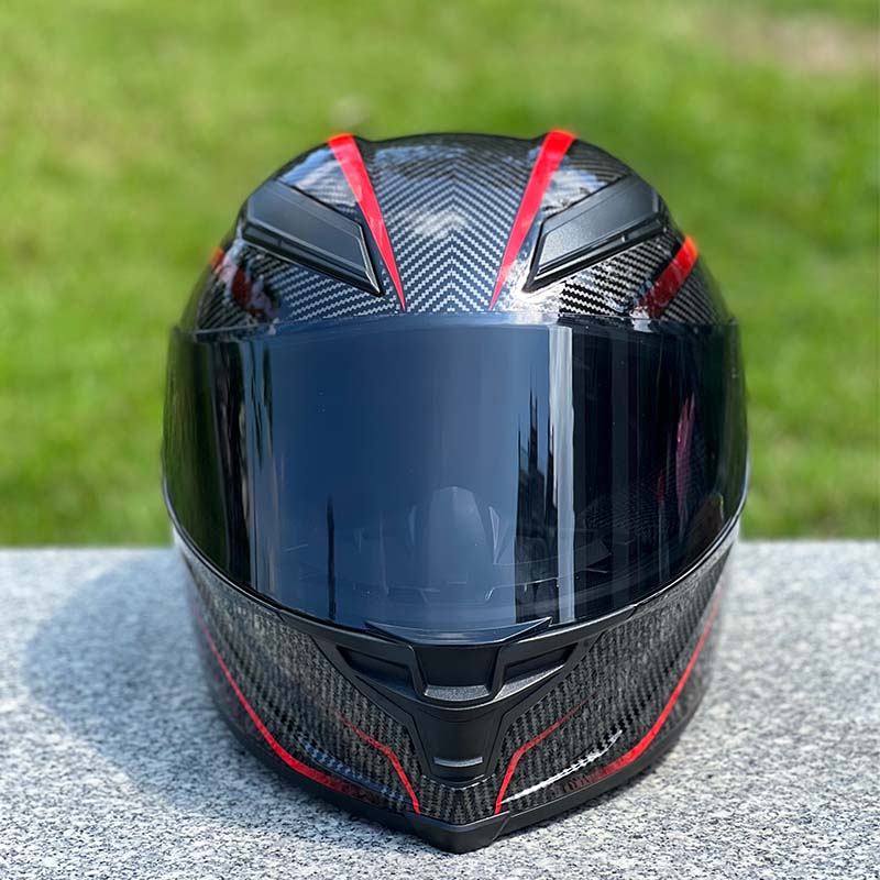 Motorcycle Helmet Personalized Snow House Style with Extended Spoiler