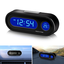 Mini Electronic Car Clock Time Watch Auto Clocks Luminous