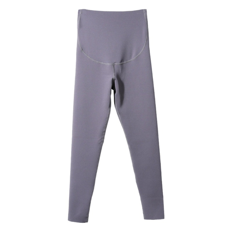 Maternity Leggings for Autumn and Winter, Fleece-Lined, Nude-Feel Shark Pants, Slim Fit, Belly Support, 2022 New Maternity Wear, Barbie Pants, Bare-Leg Effect