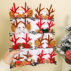 クリスマスペアクリップ超萌え鹿角ヘアクリップins森系超仙児童ヘラジカカモ口クリップヘッドアクセサリー