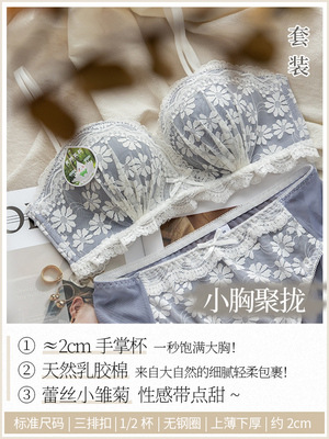 3311 sujetador inalámbrico traje push up sexy encaje pecho pequeño pecho anti-flacidez sin tirantes ropa interior para mujeres