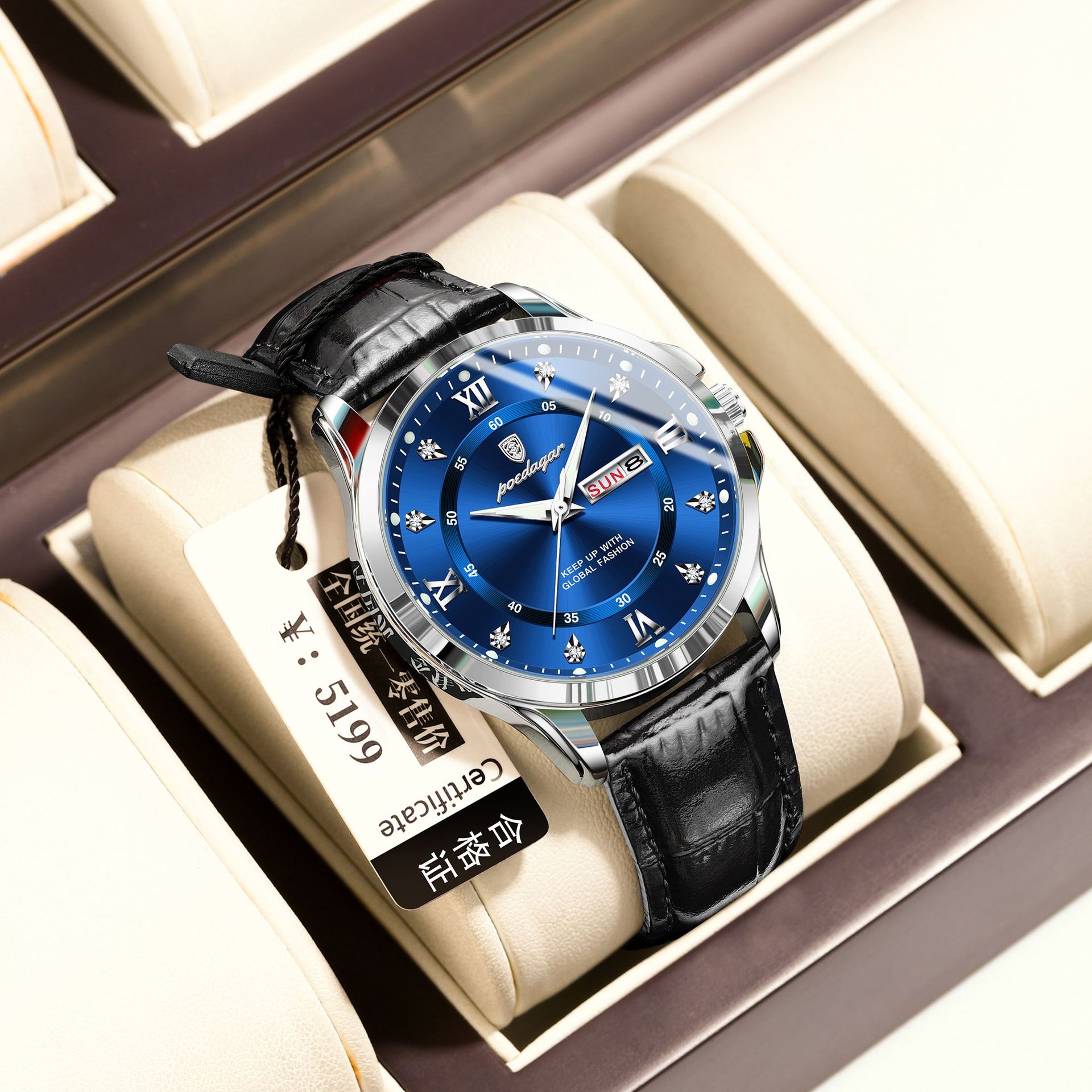 Cinturón de marca suiza, relojes para hombres, relojes de pulsera impermeables de lujo para estudiantes, relojes de pulsera impermeables en vivo de comercio exterior, una venta