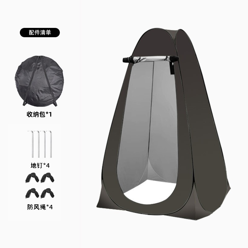 1인용 2창 블랙 텐트