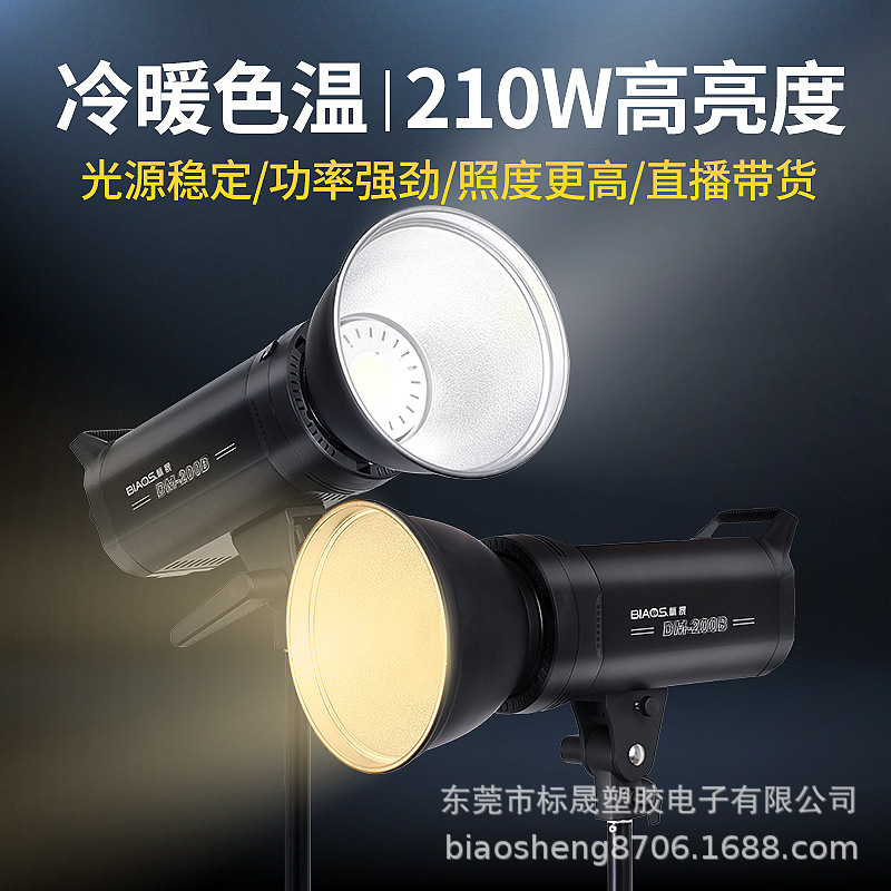 Biaosheng 200W Photography Live Streaming Light, Sun Light Wholesale, Soft Light Constant Brightness Beauty Photography Light, Fill Light Setup