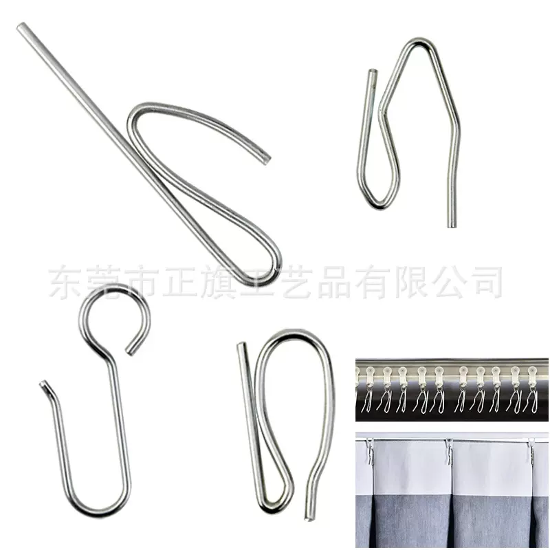 厂家现货窗帘轨道挂钩金属窗帘挂钩线钩适用于天花板轨道悬挂吊钩