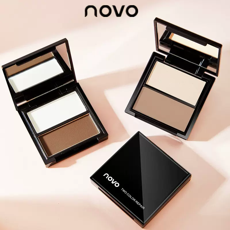 NOVO立体塑颜双色修容盘阴影鼻影侧影哑光高光一体盘提亮肤色5369
