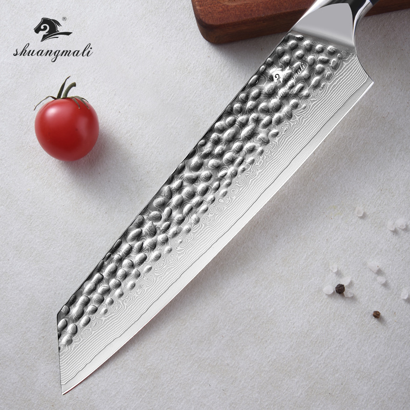 Cuchillo de pago de corte de Damasco de 67 capas, corte transfronterizo de carne y verduras, cuchillo de chef, cuchillo de cocina de acero afilado con alto contenido de carbono