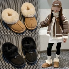 2025年新作子供用スノーブーツ、裏起毛・厚底、女の子用大型コットンシューズ、男の子用コットンブーツ、防水・滑り止めショートブーツ、冬用