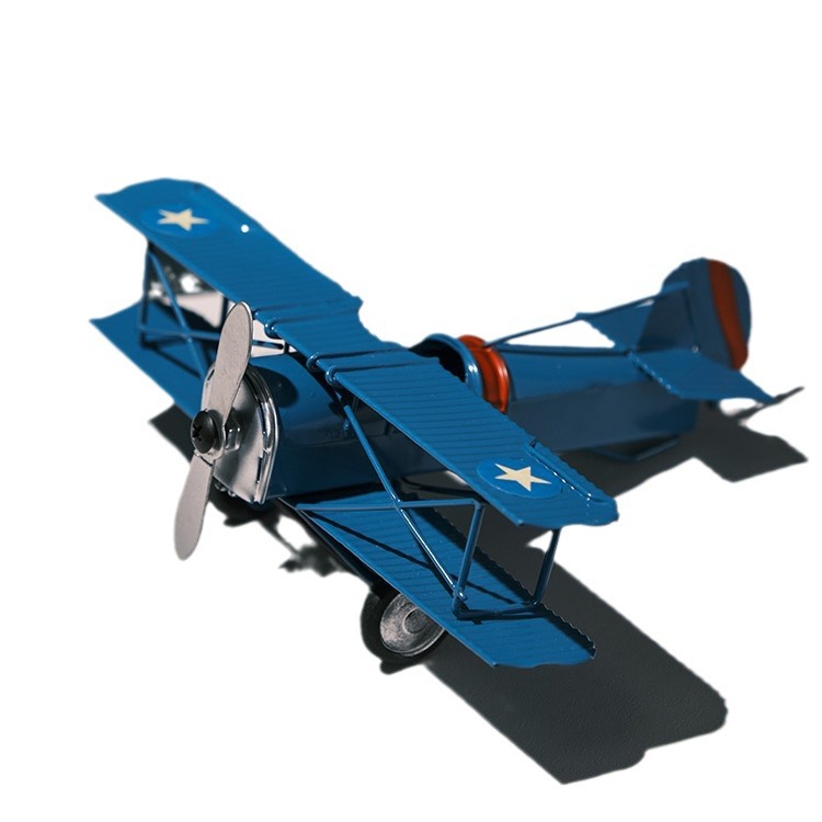 Hierro Segunda Guerra Mundial luchador modelo acabado pintado a mano TV gabinete pequeño avión de juguete decoración artesanía